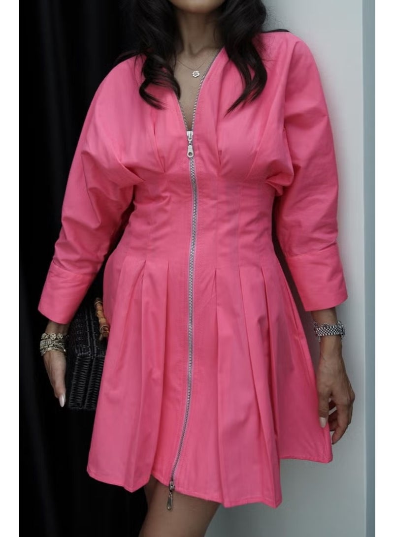 Havosh Fuchsia Darted Zippered Dress - Image 4
